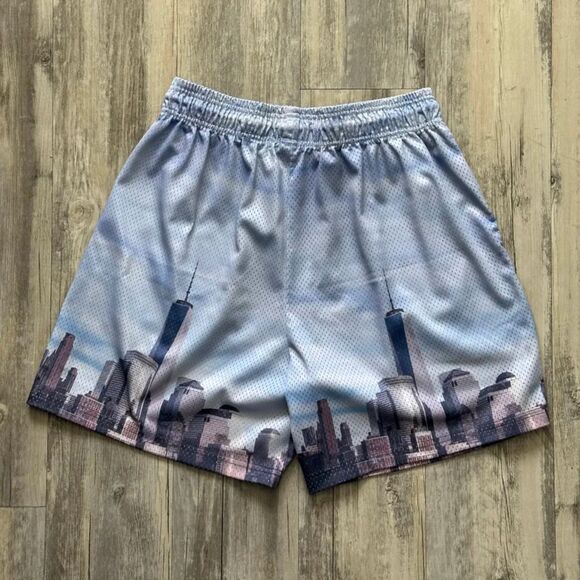 Eric Emanuel EE New York City NYC Skyline Mesh Shorts Size XL - Picture 4 of 7